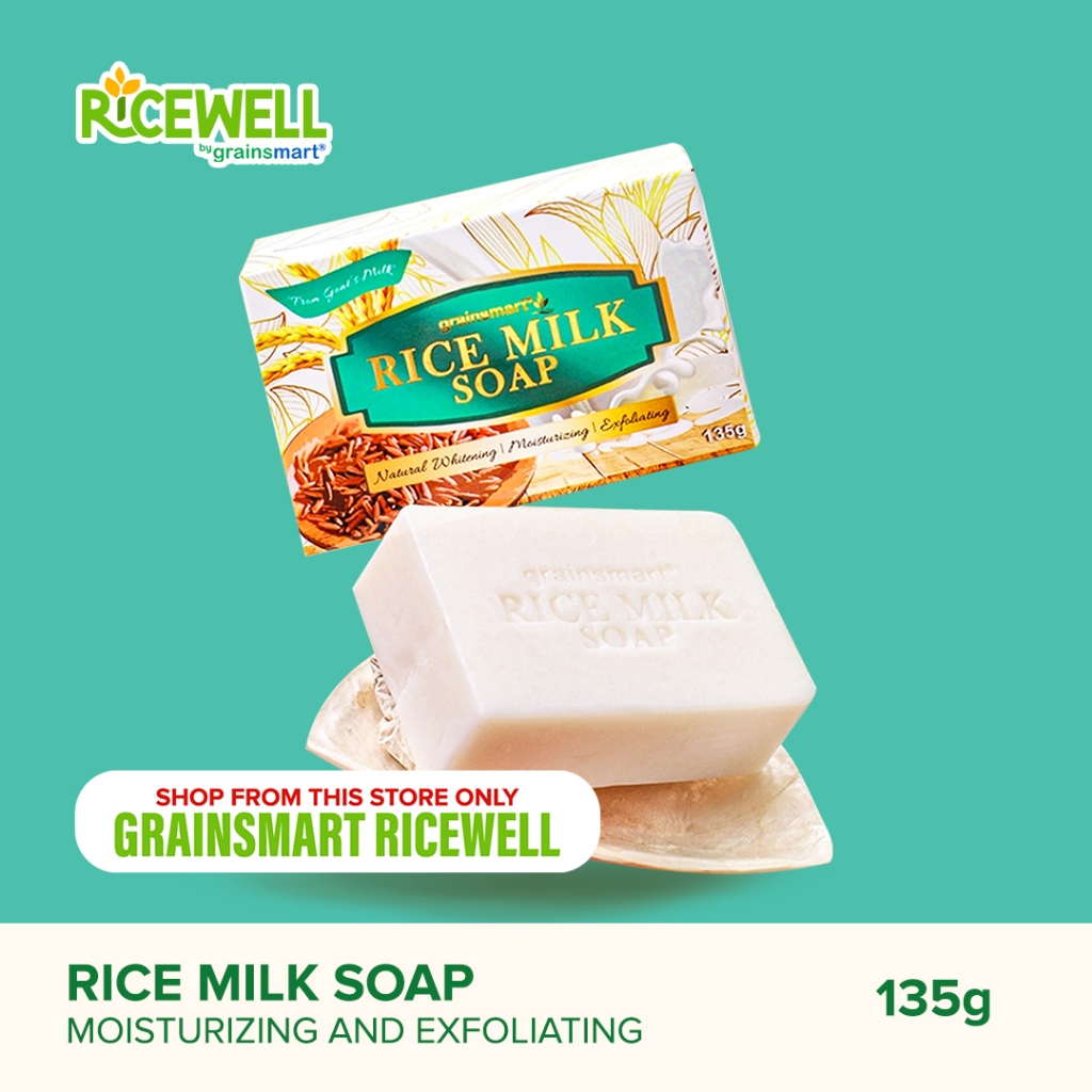 Ricewell Rice Milk Soap by Grainsmart - Whitening, Moisturizing, and ...