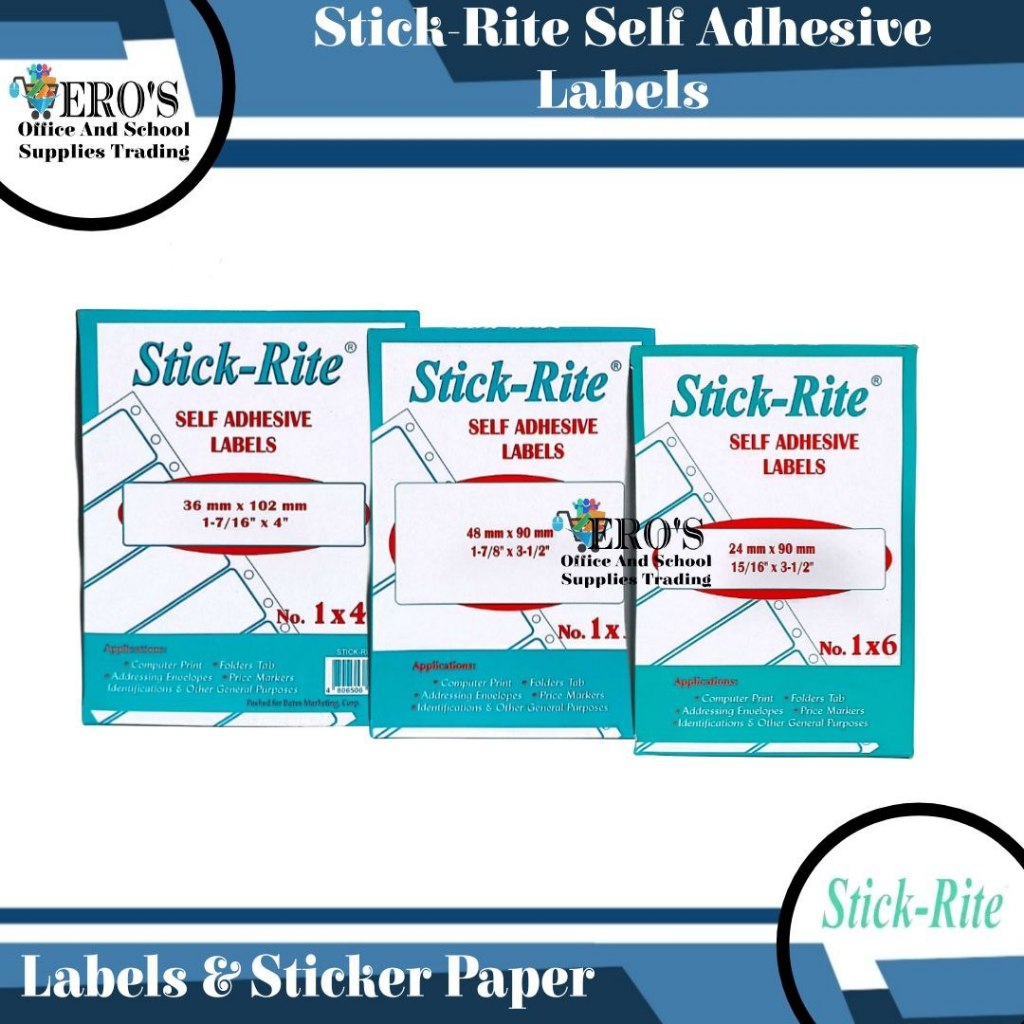 Stick-Rite Self Adhesive Labels | Shopee Philippines