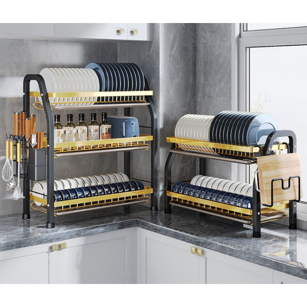 LN Dish Rack Dish Drain Rack Kitchen Countertop Dish Drying Rack ...