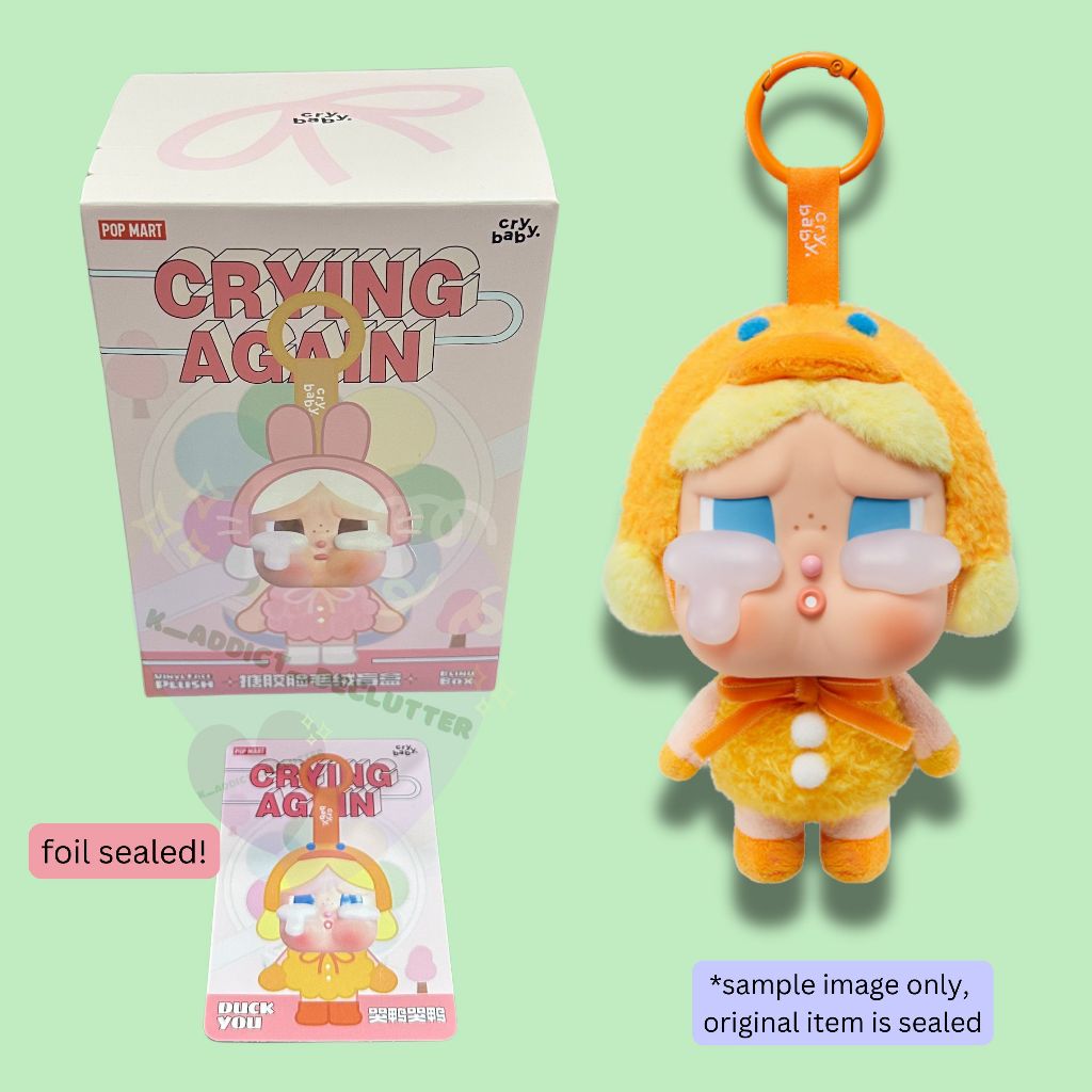 Pop Mart CryBaby Crying Again Series Vinyl Face Plush 'What A Frog