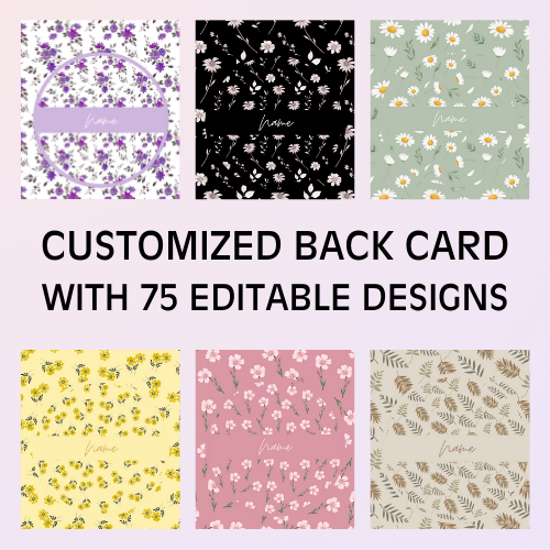 BACK CARD CUSTOMIZED | PERSONALIZED | EDITABLE NAME | Shopee Philippines