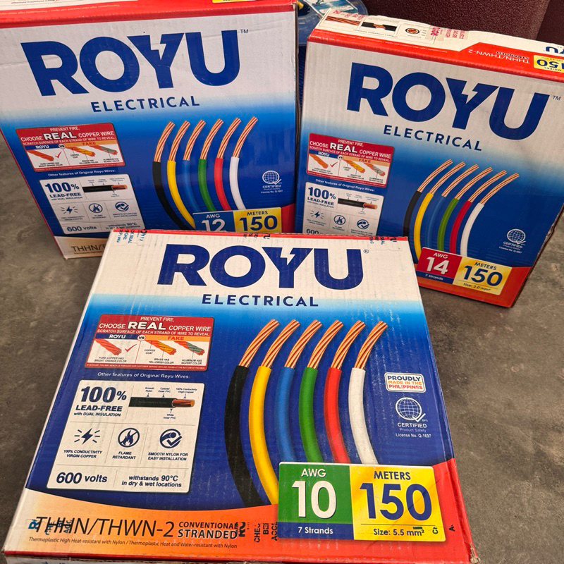 ROYU THHN / THWN 7 Stranded wire (#10, #12, #14) 14/7 12/7 10/7 ...