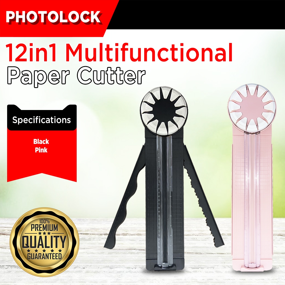 12 IN 1 Multifunctional Paper Cutter Black/Pink | Shopee Philippines