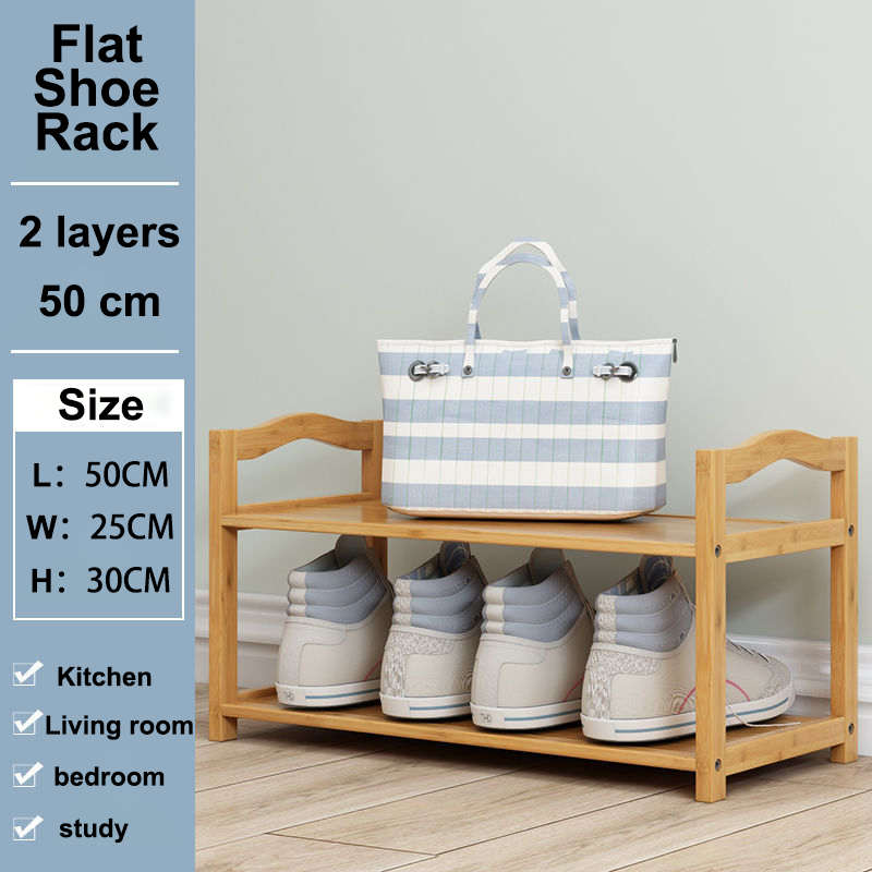 TAHANAN Mini Shoe Rack Organizer Wood Tier Bamboo 2 3 Layers Shoes ...