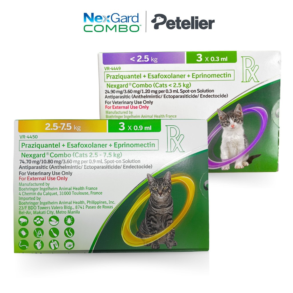 Nexgard Combo Spot On Solution for Cats 2.5 kg or 2.5 to 7.5 kg Anti ...