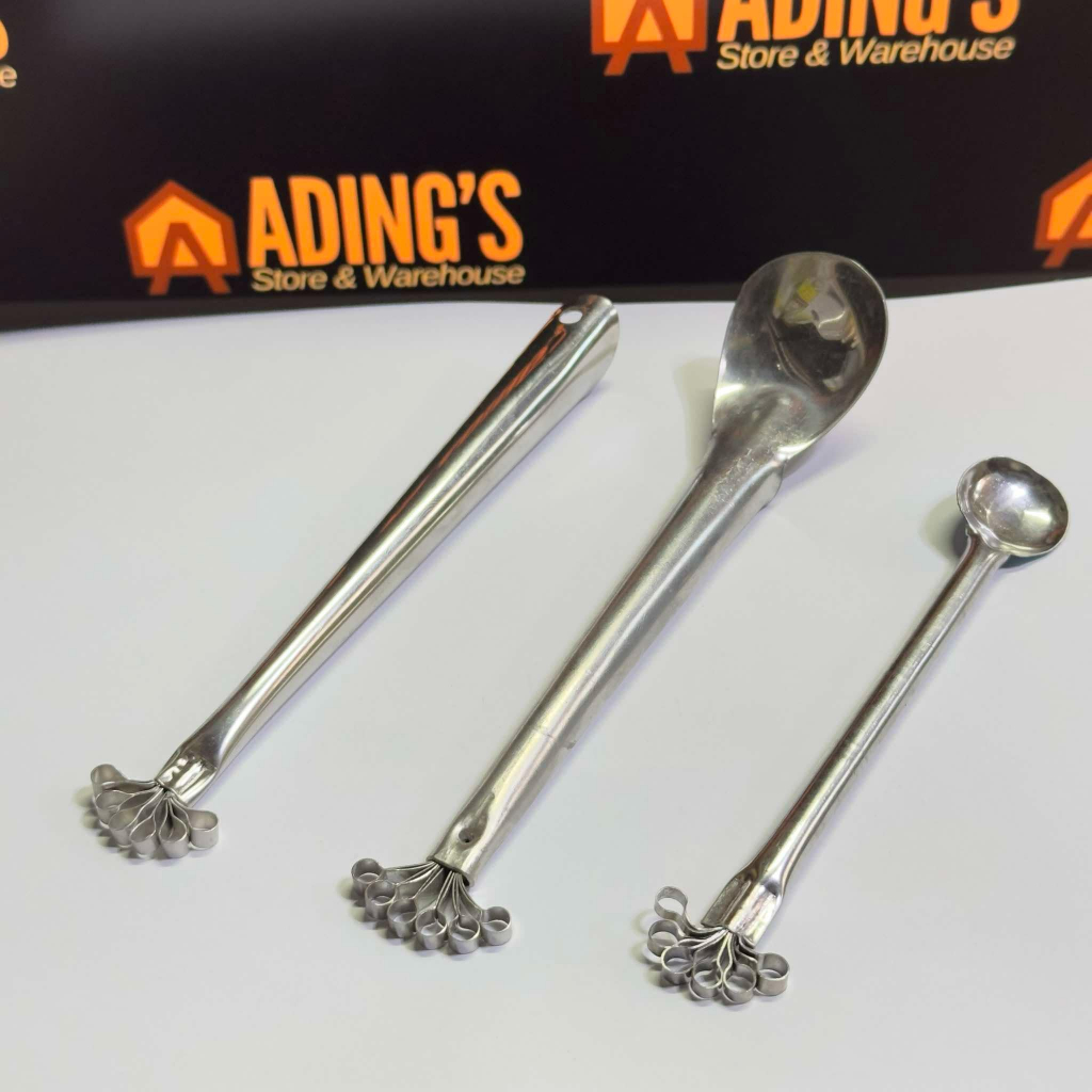 COCONUT BUKO MEAT SCRAPER STAINLESS STEEL MELON CANTALOUPE SHAVER ...