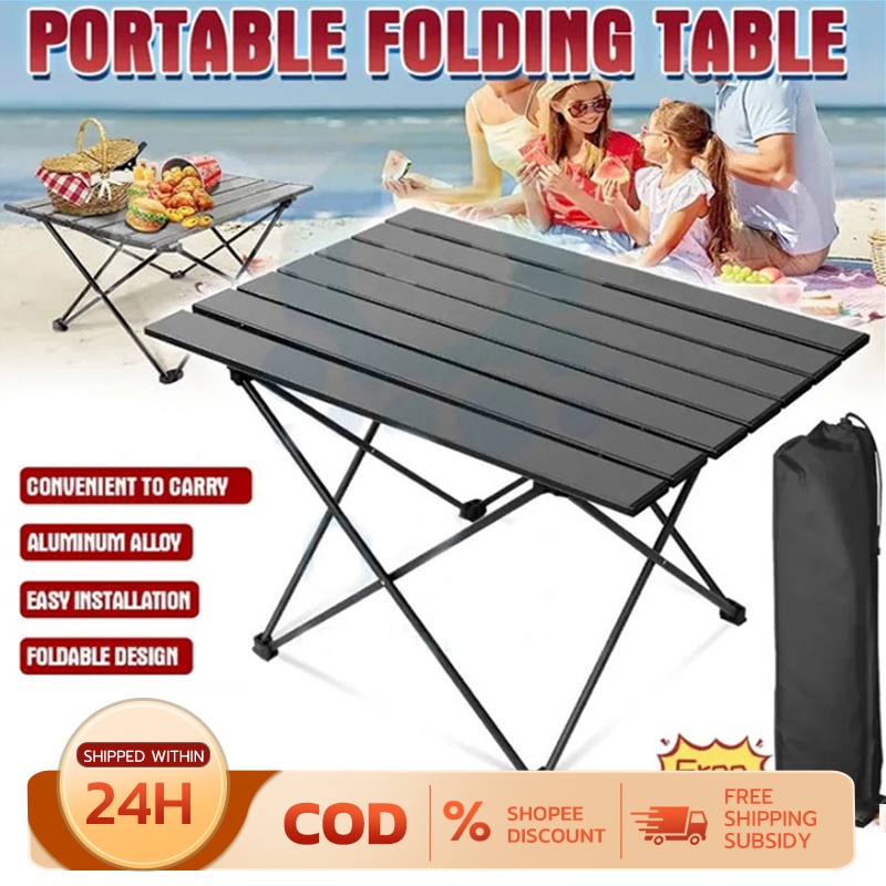 Portable Foldable Table Outdoor Camping Folding Table Barbecue ...
