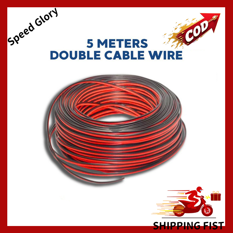 5 meter speaker double cable wire size gauge 22 barely motor motorcycle ...