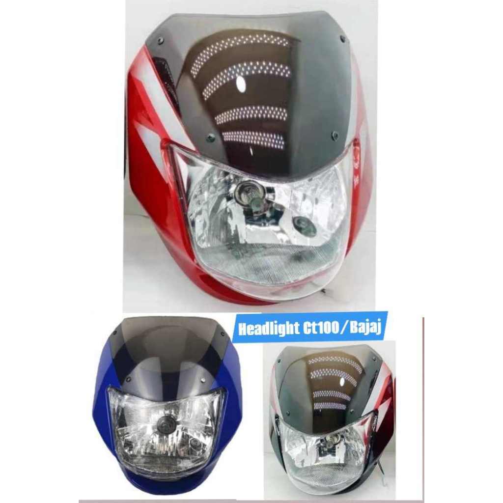 Head Light W/Cowling - CT100/Bajaj (Black/Rd/Blue) | Shopee Philippines
