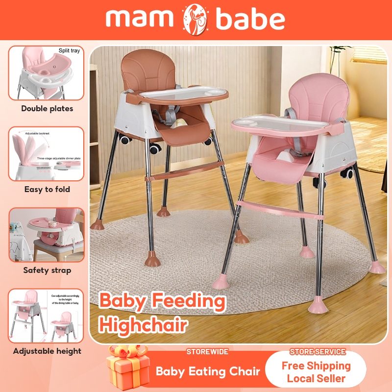 Multifunctional Baby High Chair Foldable Dining Seat Adjustable Height ...
