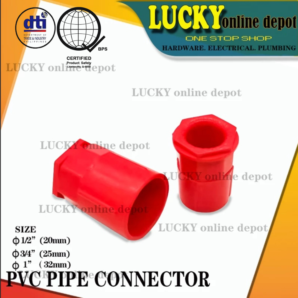 EOPPO/ROTO ORANGE PVC Pipe CONNECTOR (Conduit Fitting) | Shopee Philippines
