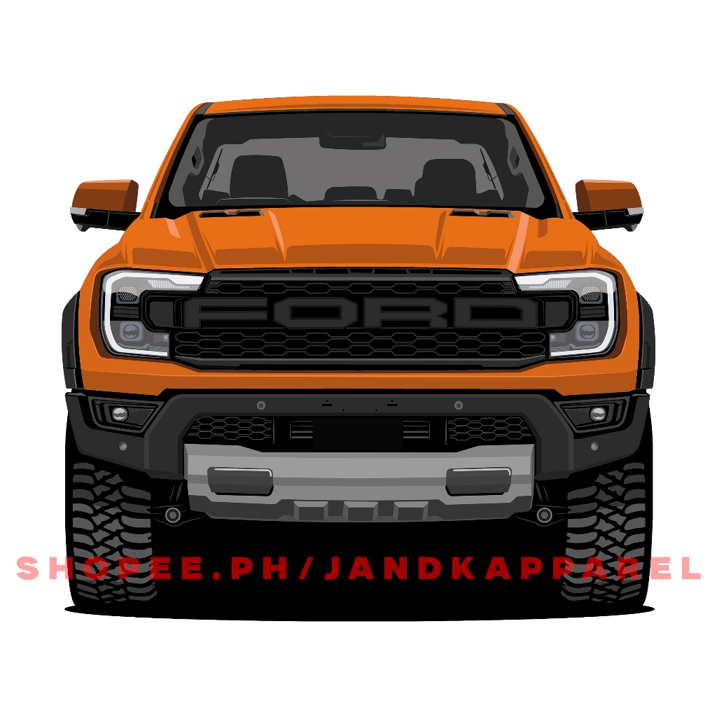 Ford Ranger Raptor Next-Gen Car Shirt - Sedona Orange | Shopee Philippines