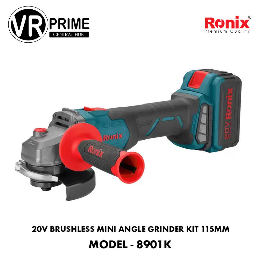 Ronix® by VR Prime - Cordless Mini Angle Grinder 20V (WITH BATTERY AND ...