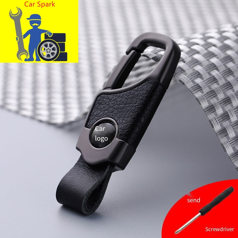 CarsparkGenuine cowhide car keychain for men's high-end waist hanging ...