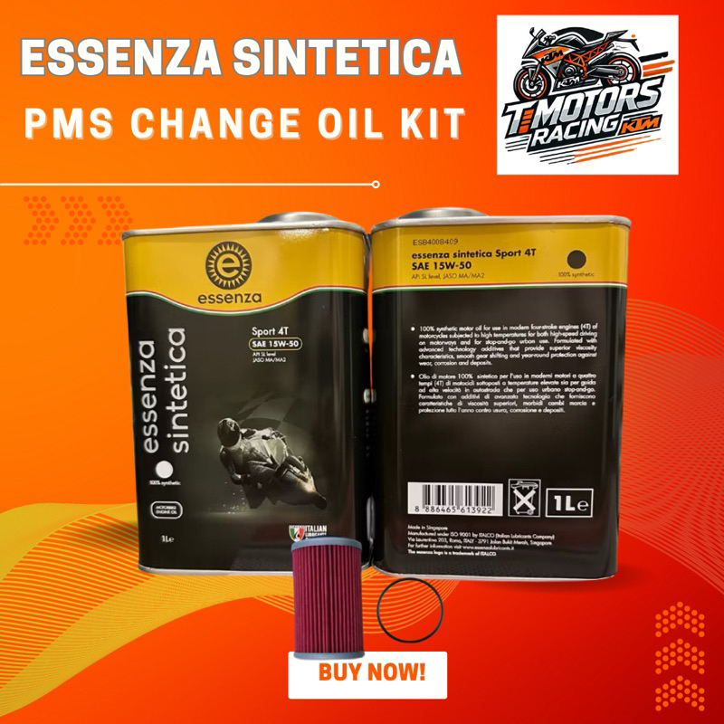 Essenza PMS change oil kit for KTM Duke/RC 200/390 Dominar 400 Rouser ...