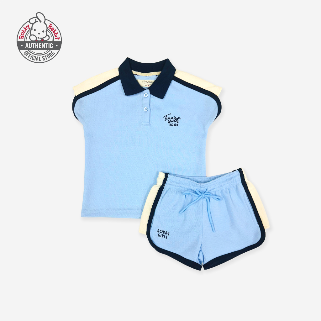 Robby Rabbit Girl Courtside Chic Blouse and Shorts Set (Light Blue ...