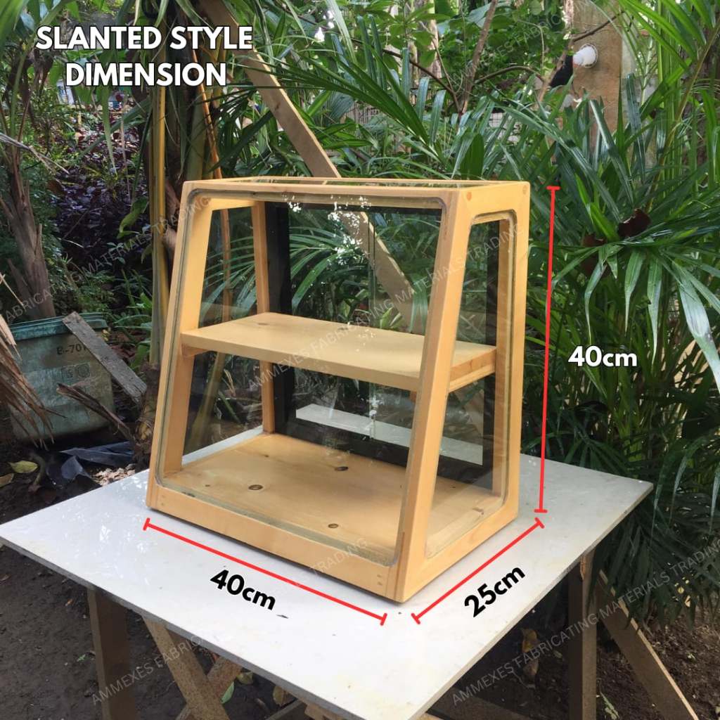 AVAILABLE!! Capella: (ALL WOOD SHELVES) 2 Layer Slanted or Boxed type ...