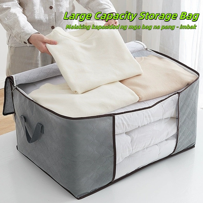 Large Capacity Folding Stackable Oxford Cloth Quilt Pillow Toys Closet ...