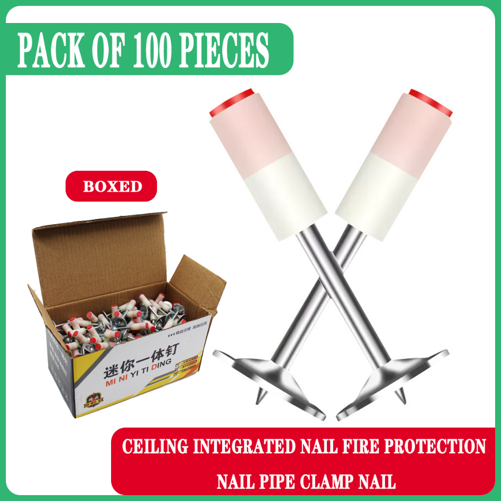 100PCS steel nail gun mini rivet gun bullet nail gun concrete fire nail ...