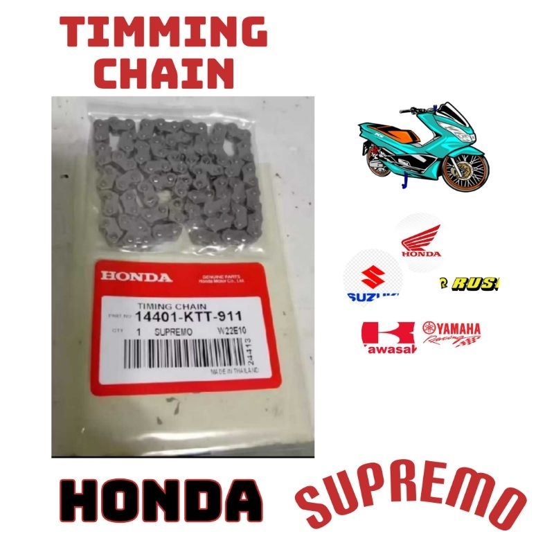 honda genuine timming chain supremo tmx 2x394L thailand | Shopee ...
