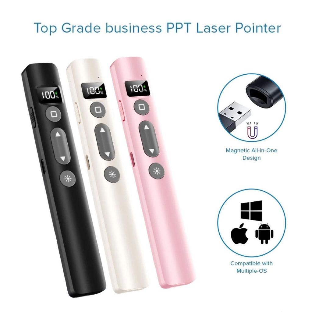 2.4G Rechargeable Wireless PowerPoint Presenter Clicker With Laser ...