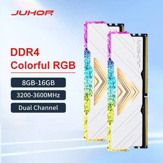 JUHOR RGB RAM DDR4 8GB 16GB 3200MHz 3600MHz DDR4 DIMM Memoria Ram