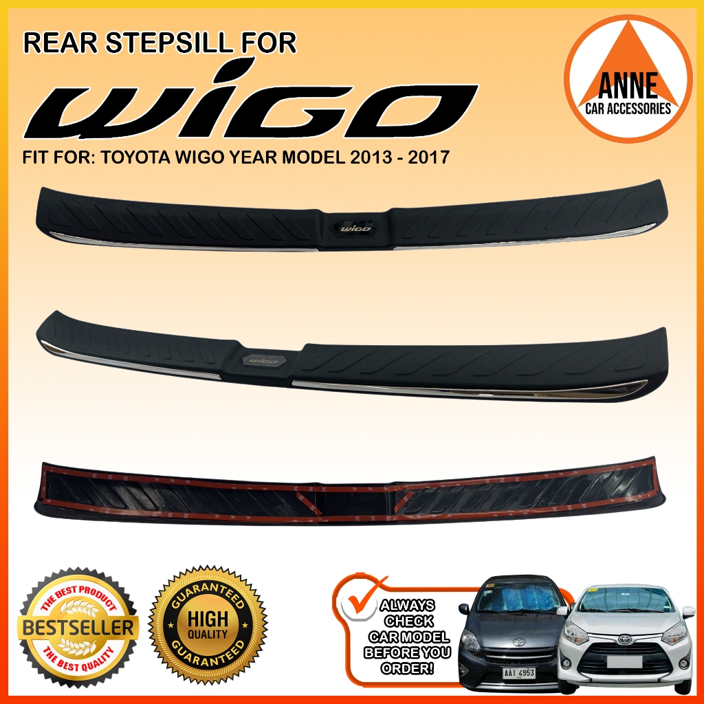 Rear Stepsill for Toyota Wigo Gen1 2013 - 2017 / 2018 2019 2020 2021 ...