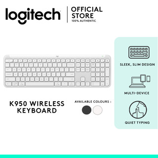 Logitech K950 Signature Slim Multi-Device Wireless Keyboard, Bluetooth ...