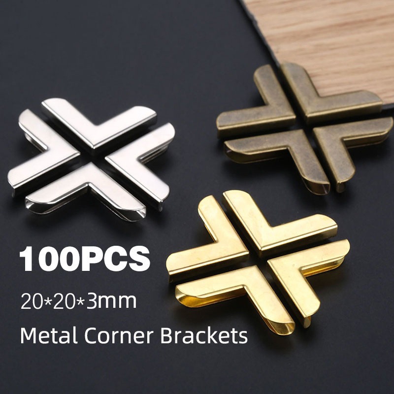 100pcs Metal Corner Protector Book Corner 5mm Thick Scrapbook Albums ...