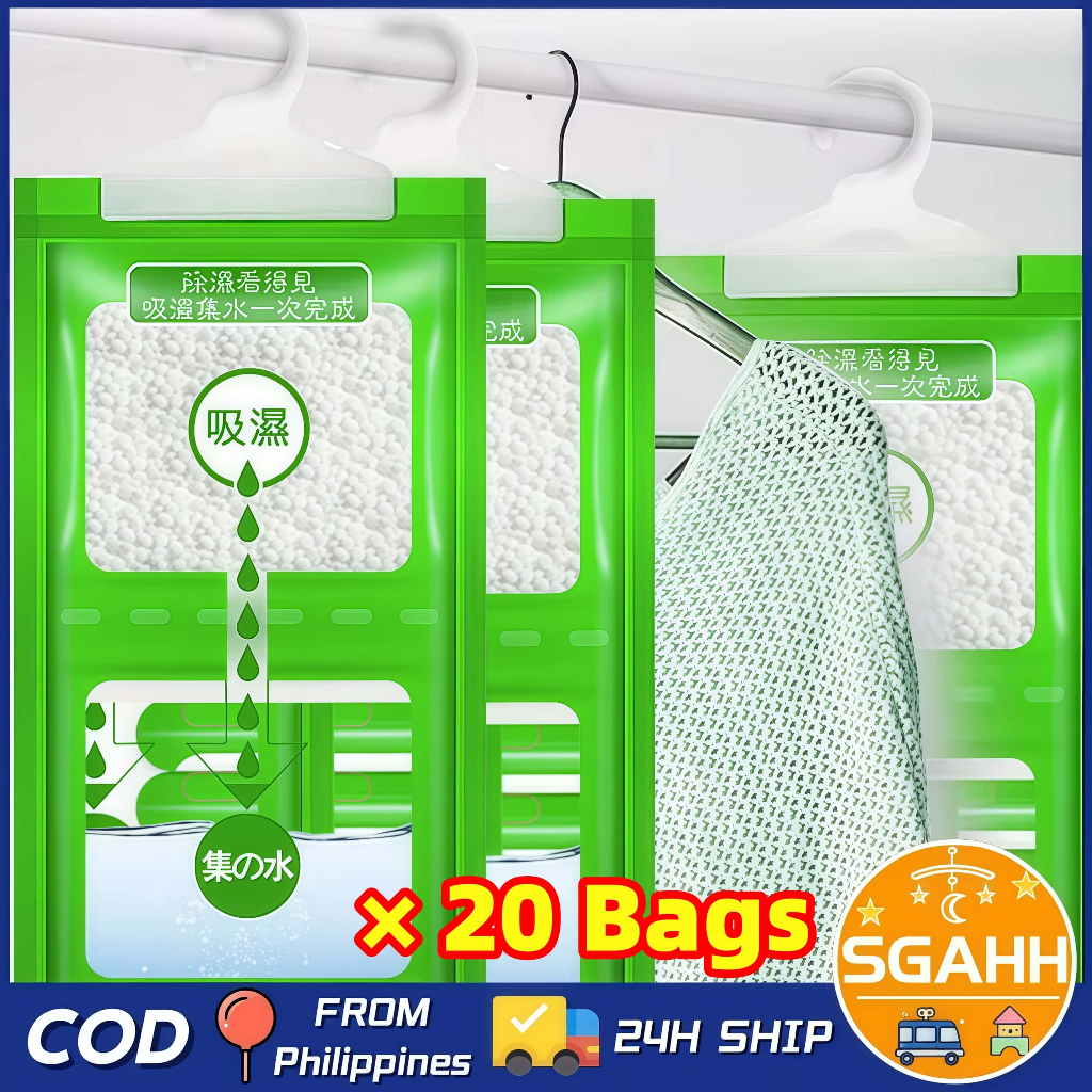1/20PCS Moisture Absorbers Hanging Closet Dehumidifier Bags Humidity ...