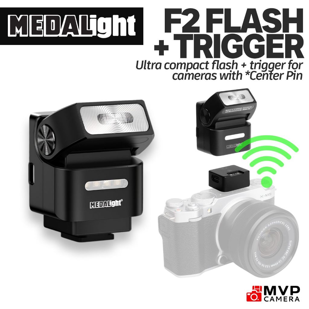 MEDALIGHT F2 Mini Compact Wireless Flash Trigger Receiver 4 Power ...