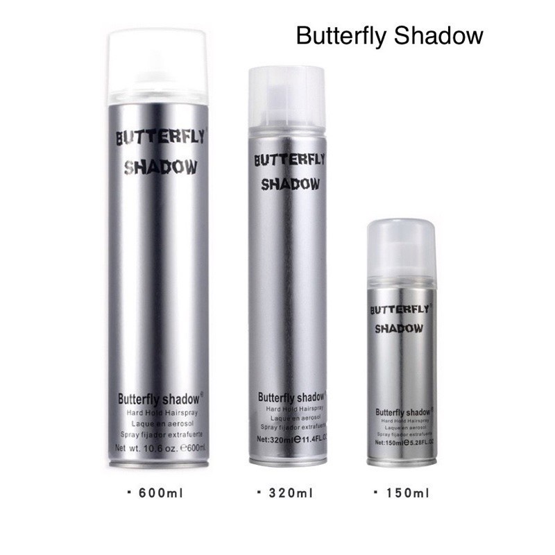 Butterfly Shadow Hair Spray Net150m1-320ml-600ml hair styling Strong ...
