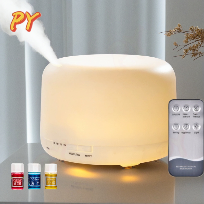 500ML 7 LED Humidifier with Essential oil Ultrasonic Aromatherapy ...