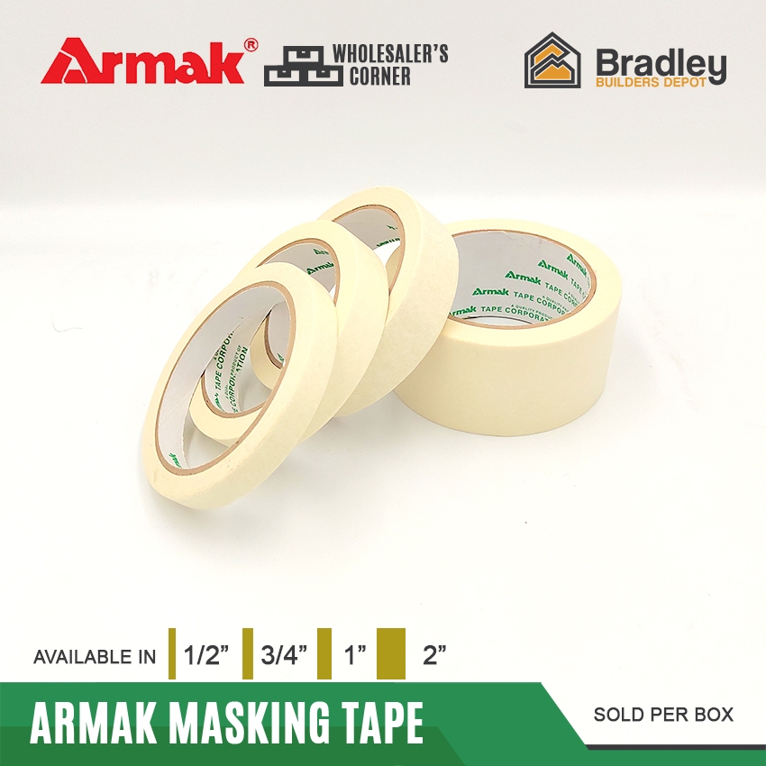 Armak Masking Tape (1/2, 3/4, 1, 2) SOLD PER BOX | Shopee Philippines