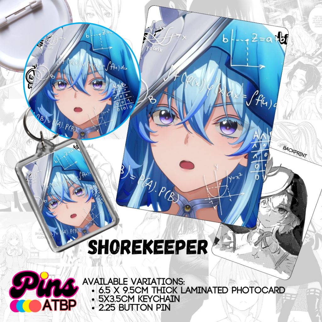 Shorekeeper Wuthering Waves Collectible Anime Photocard Button Pin ...