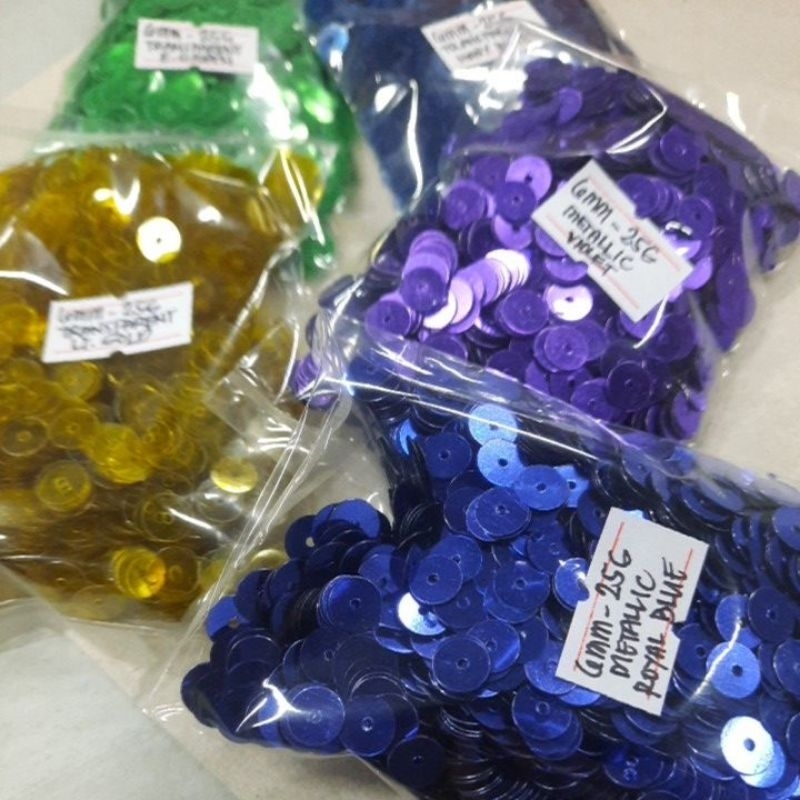 6mm Plain Flat Sequins 25g(Per Pack) | Shopee Philippines