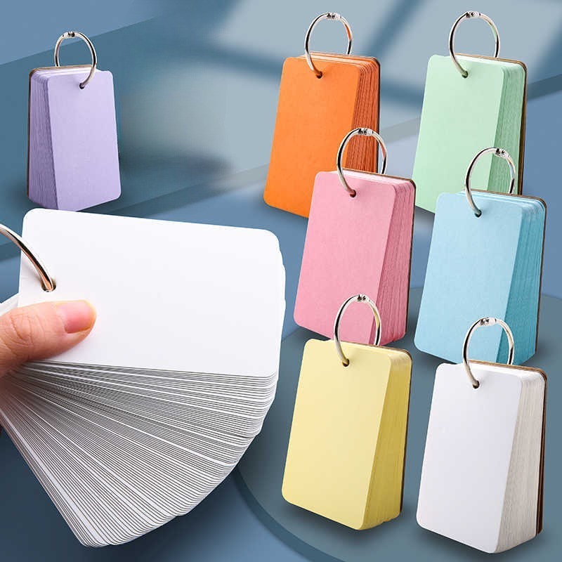 100 Sheets Kraft Paper Blank Flashcards with Binder Rings Spiral Notepads  Mini Notebooks Cards book | Shopee Philippines