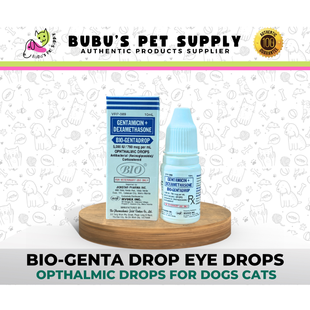 BIO GENTADROPS EYE OPTHALMIC DROPS FOR INFECTION CLOUDY EYES DOGS CATS ...
