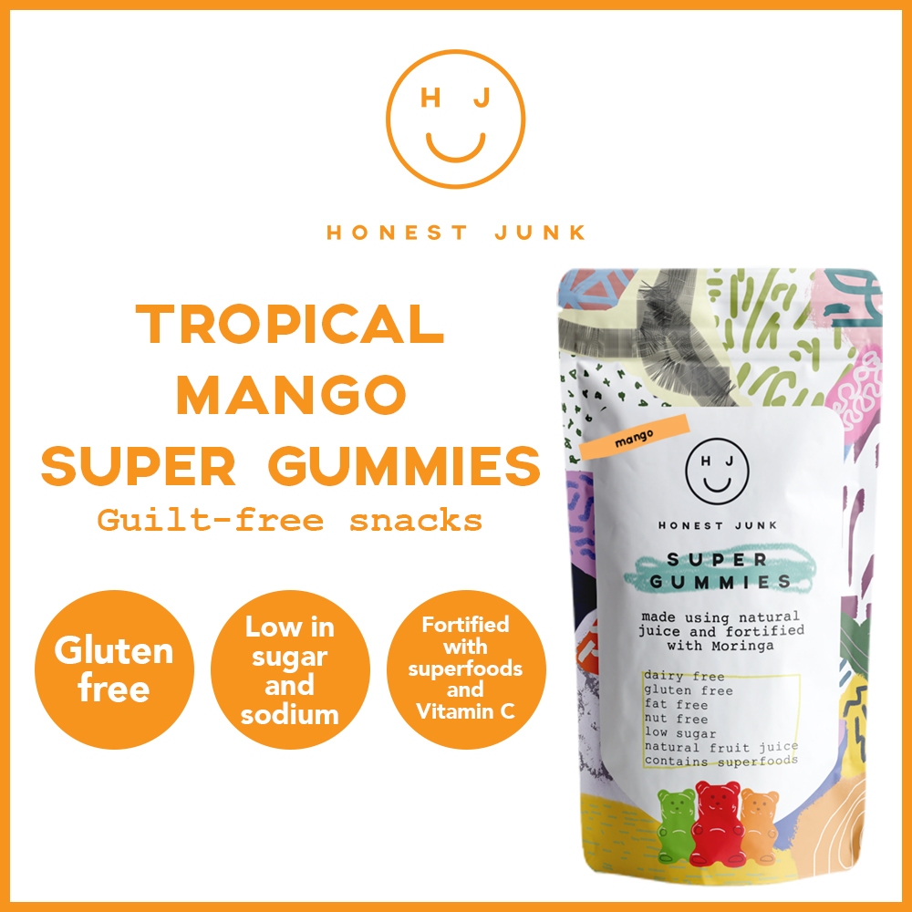 Honest Junk Tropical Mango Super Gummies Guilt-Free Healthy Snacks ...