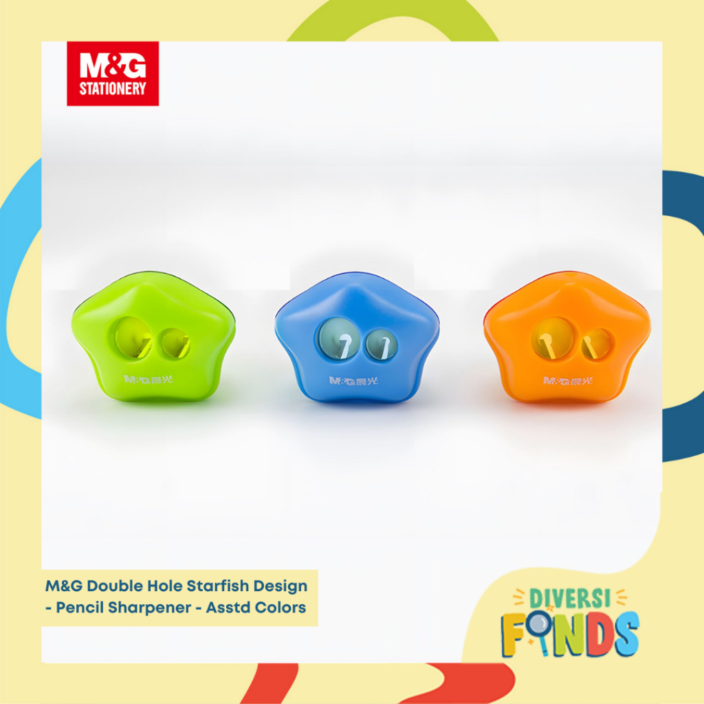1pc M&G Double Hole Starfish Pencil Sharpener - Assorted Color - for ...