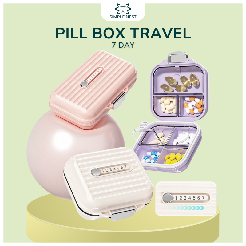 Pill Box 7 Days Mini Travel Storage Case, Portable Weekly Medicine ...