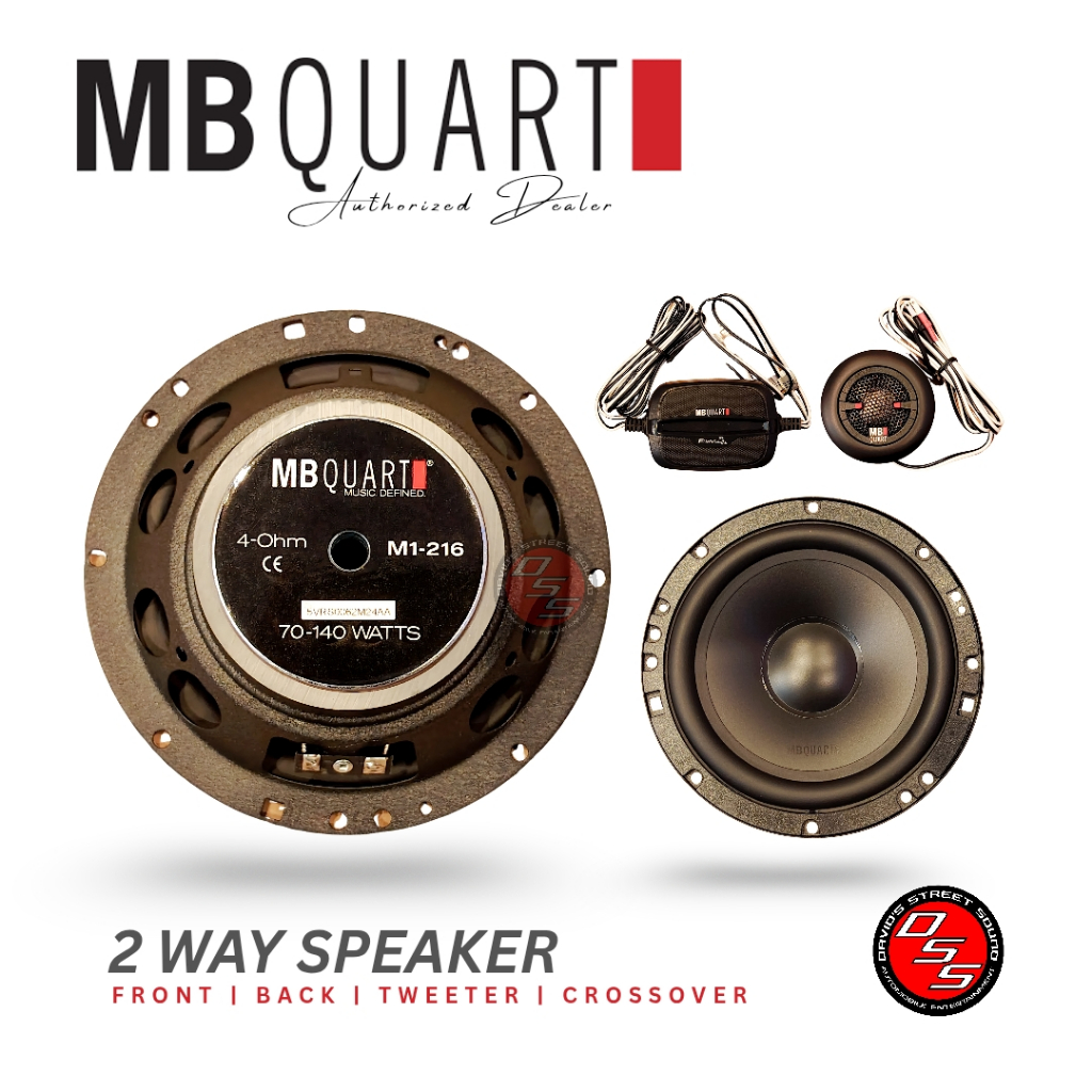 MB QUART M1-216 2 WAY COMPONENT SPEAKER, 2 WAY SPEAKER, MBQUART 2WAY ...