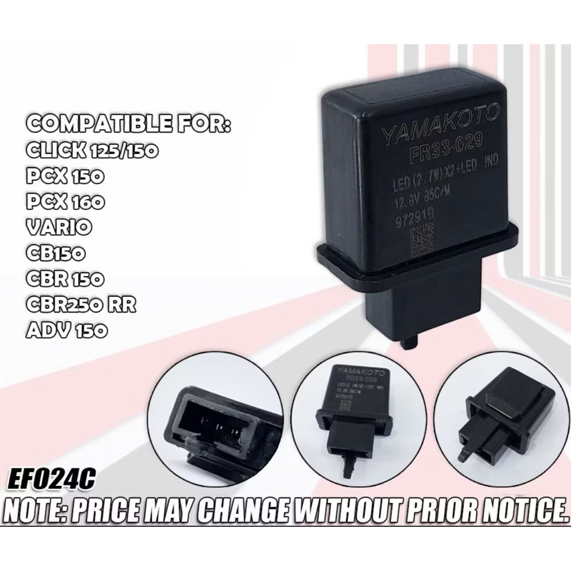 FLASHER/WINKER RELAY 12.8V FOR CLICK125/150/PCX 150/160/VARIO/CB150 ...