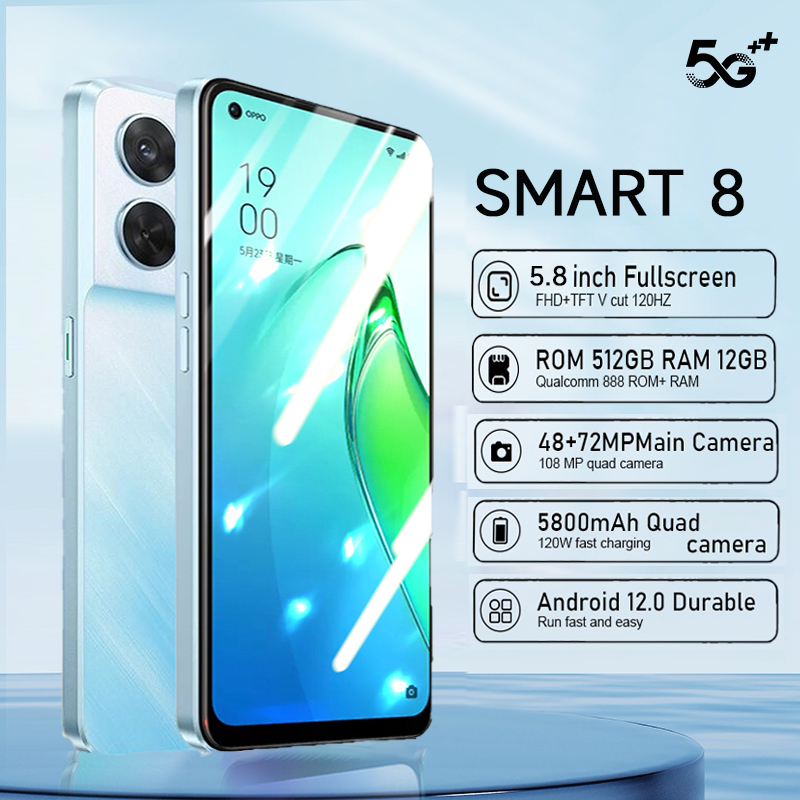 [NEW] smart 8 phone 8GB+128GB 2025 Original Cellphone 5.8Inch 8800mAh ...
