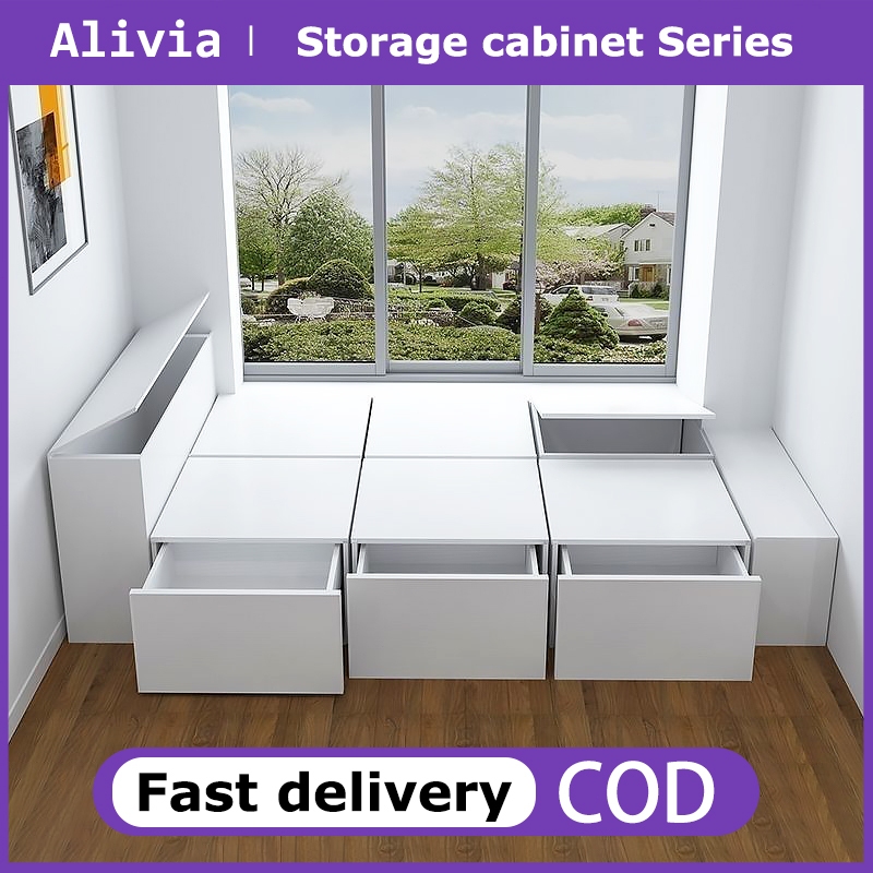 Single bed drawer small apartment tatami bed box storage storage cabinet  window cabinet