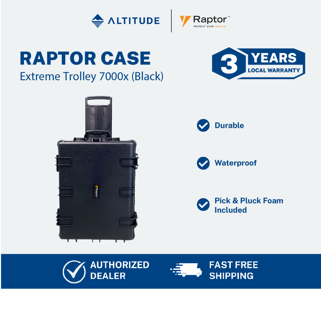 Raptor Case Extreme Trolley 7000x Waterproof Dustproof Trolley and ...