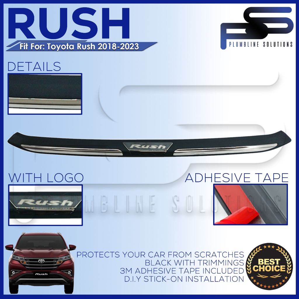 Rear Stepsill Toyota Rush G E 2018 - Onwards Rear Bumper Cover / Rear ...