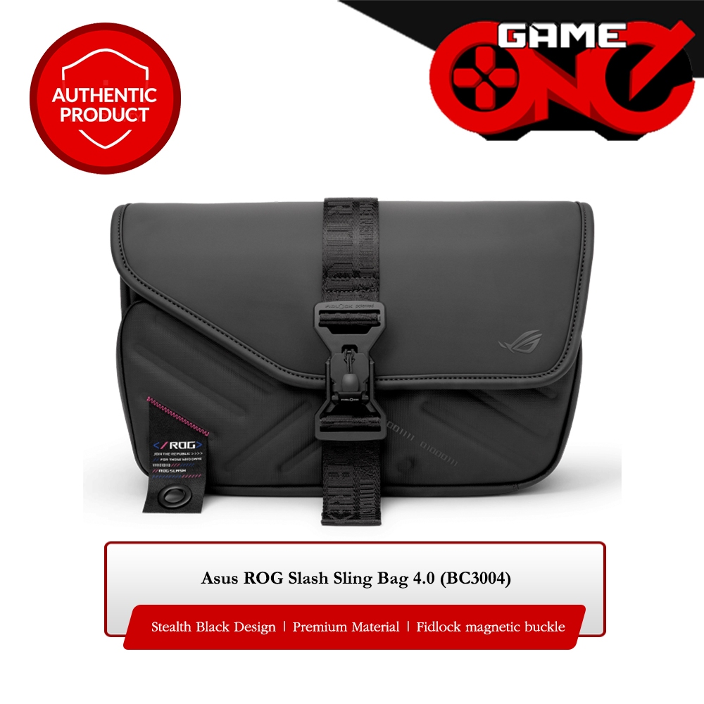 Asus ROG Slash Water-Repellent Stealth Black Sling Bag 4.0 (BC3004 ...