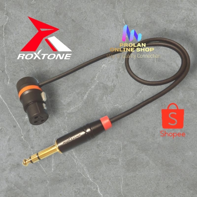 Roxtone 6.35mm TRS stereo Jack to Low Profile Plastic shell XLR Female ...