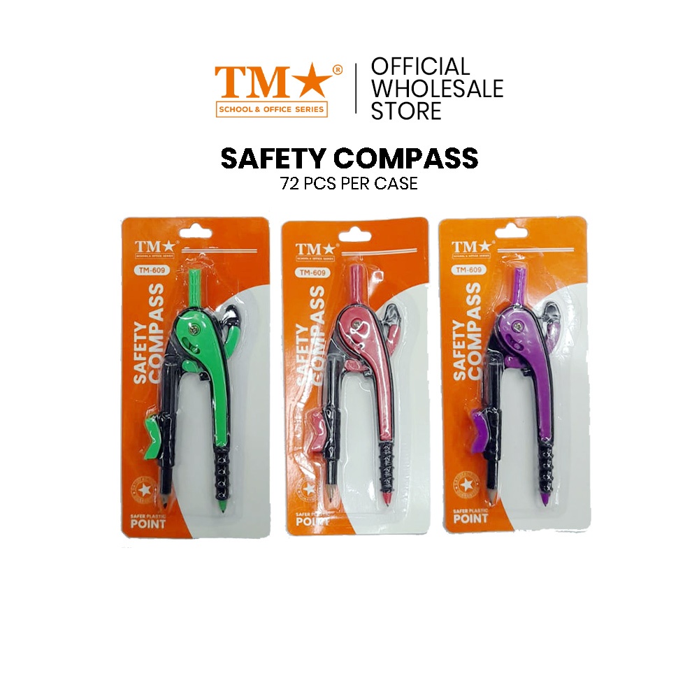TM | 72 pcs Safety Compass Plastic Tip (TM-609) | Shopee Philippines